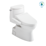 Toto Washlet+ Carlyle II 1G One-Piece Elongated 1.0 GPF Toilet And Washlet+ C2 Bidet Seat, Cotton White - MW6143074CUFG#01