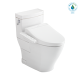 TotoWashlet+ Legato One-Piece Elongated 1.28 GPF Toilet And Washlet C2 Bidet Seat, Cotton White - MW6243074CEFG#01