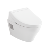 Toto Washlet+ EP Wall-Hung Elongated Toilet And Washlet C5 Bidet Seat And Duofit In-Wall 0.9 And 1.28 GPF Dual-Flush Tank System, Matte Silver - CWT4283084CMFG#MS