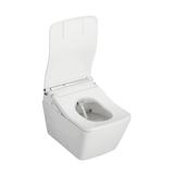 Toto Washlet+ SP Wall-Hung Square-Shape Toilet With Sw Bidet Seat And Duofit In-Wall 1.28 And 0.9 GPF Dual-Flush Tank System, Matte Silver - CWT4494549CMFGA#MS