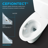 TOTO CST642CUFGAT40#01 Nexus 1G One-Piece Elongated 1.0 GPF Universal Height Toilet Less Seat with CEFIONTECT in Cotton White