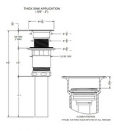 California Faucets 9050ZB-SN ZeroDrain Pop-Down Style Lavatory Drain: Satin