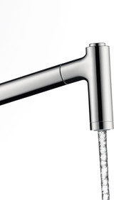 Hansgrohe 14820801 Metris HighArc Kitchen Faucet, 2-Spray Pull-Out, 1.75 GPM: Steel Optik