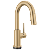 Delta 9959T-DST Trinsic Single Handle Pull-Down Bar/Prep Faucet Featuring Touch2â°(R) Technology CHROME