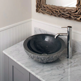 STONE FOREST C25-CHL Stone Forest Round Stone Vessel Sink