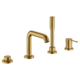 Grohe Essence 19578GNA 4-Hole Single-Handle Deck Mount Roman Tub Faucet with 1.75 GPM Hand Shower in Grohe Brushed Cool Sunrise