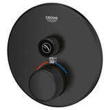 Grohe Grohtherm 291362430 Single Function Thermostatic Valve Trim in Matte Black