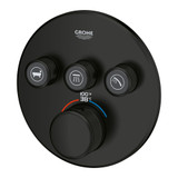Grohe Grohtherm 291382430 Triple Function Thermostatic Valve Trim in Matte Black