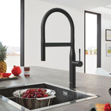 Grohe Essence 302952430 Single-Handle Semi-Pro Dual Spray Kitchen Faucet 1.75 GPM in Matte Black