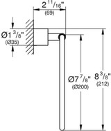 Grohe Atrio 40887000 Atrio 8" Towel Ring in Grohe Chrome