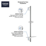 Grohe Rainshower 26602A00 24" Shower Slide Bar in Grohe Hard Graphite