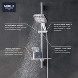 Grohe Eurocube 29433000 EUROCUBE PRESSURE BALANCE SHOWER SET in Grohe Chrome