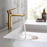 Grohe Lineare 23794243A Single Hole Single-Handle S-Size Bathroom Faucet 1.2 GPM in Matte Black