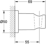 Grohe Rainshower 27074GN0 Wall Mount Hand Shower Holder in Grohe Brushed Cool Sunrise