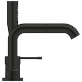 Grohe Essence 195782431 4-Hole Single-Handle Deck Mount Roman Tub Faucet with 1.75 GPM Hand Shower in Matte Black