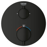 Grohe Grohtherm 241332430 Dual Function 2-Handle Thermostatic Valve Trim in Matte Black