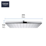 Grohe Rainshower 265702430 310 Mono Shower Head, 12" - 1 Spray, 1.75 gpm in Matte Black