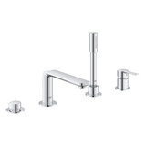 Grohe Lineare 19577A01 4-Hole Single-Handle Deck Mount Roman Tub Faucet with 1.75 GPM Hand Shower in Grohe Hard Graphite