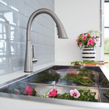 Grohe Zedra 30205DC2 Single-Handle Pull Down Kitchen Faucet Triple Spray 1.75 GPM with Touch Technology in Grohe Supersteel