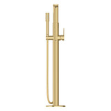 Grohe Lineare 23792GN1 Single-Handle Freestanding Tub Faucet with 1.75 GPM Hand Shower in Grohe Brushed Cool Sunrise