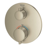 Grohe Grohtherm 24107GN0 Single Function 2-Handle Thermostatic Valve Trim in Grohe Brushed Cool Sunrise