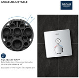 Grohe Grohtherm 291402430 Single Function Thermostatic Valve Trim in Matte Black