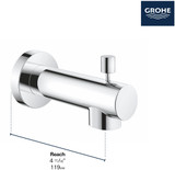 Grohe Concetto 13366GN0 Diverter Tub Spout in Grohe Brushed Cool Sunrise