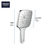 Grohe Rainshower 265522430 Hand Shower - 3 Sprays, 1.75 gpm in Matte Black