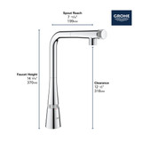 Grohe Zedra 31559DC2 SmartControl Pull-Out Single Spray Kitchen Faucet 1.75 GPM in Grohe Supersteel