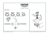 Grohe Repair Parts 46345000 Shank Mounting Kit in Grohe Chrome
