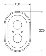 Grohe Repair Parts 47188000 Escutcheon (Oval) in Grohe Chrome