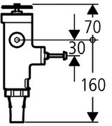Grohe Rondo 43996000 Wall Carrier Toilet Flush Valve in Grohe Chrome