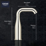 Grohe Essence 23485A0A Single Hole Single-Handle M-Size Bathroom Faucet 1.2 GPM in Grohe Hard Graphite