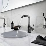 Grohe Essence 23486A0A Single Hole Single-Handle L-Size Bathroom Faucet 1.2 GPM in Grohe Hard Graphite