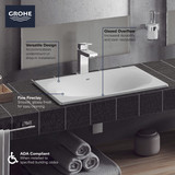 Grohe Eurocube 39660000 Under Counter 21" Bathroom Sink in Grohe Alpine White