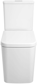 Grohe Eurocube 39661000 Two-Piece Dual Flush Right Height Elongated Toilet With Seat in Grohe Alpine White