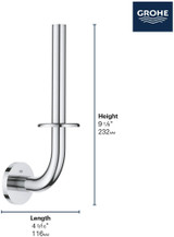 Grohe Essentials 40385EN1 Spare Paper Holder in Grohe Brushed Nickel