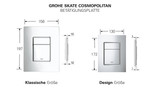 Grohe Skate 38732SD0 Wall Plate in Grohe Stainless Steel, Brushed
