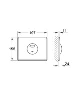 Grohe Skate 38862000 Wall Plate in Grohe Chrome