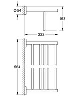 Grohe Baucosmopolitan 40462001 22 1/4" Multi-Towel Rack in Grohe Chrome