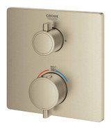 Grohe Grohtherm 24111EN0 Dual Function 2-Handle Thermostatic Valve Trim in Grohe Brushed Nickel