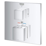 Grohe Grohtherm 24158000 Dual Function 2-Handle Thermostatic Valve Trim in Grohe Chrome