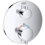 Grohe Grohtherm 24107000 Single Function 2-Handle Thermostatic Valve Trim in Grohe Chrome