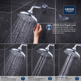 Grohe Rainshower 26789GN0 Shower Head, 6-1/2" - 3 Sprays, 1.75gpm in Grohe Brushed Cool Sunrise