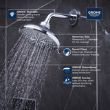 Grohe Rainshower 26789GN0 Shower Head, 6-1/2" - 3 Sprays, 1.75gpm in Grohe Brushed Cool Sunrise