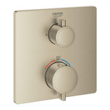 Grohe Grohtherm 24110EN0 Single Function 2-Handle Thermostatic Valve Trim in Grohe Brushed Nickel