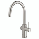 Grohe Blue 31251DC2 Single-Handle Pull Down Kitchen Faucet Single Spray 1.75 GPM With Chilled & Sparkling Water in Grohe Supersteel
