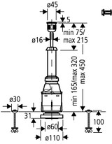 Grohe 37085PI0 Servo Discharge Valve Matte Chrome