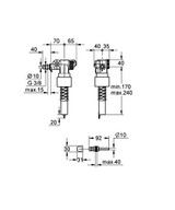 Grohe Dally Filling Valve 37092000 Filling Valve in Grohe Chrome