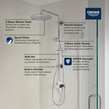 Grohe Retro-Fit 27867EN1 260 Shower System, 2.5 gpm in Grohe Brushed Nickel